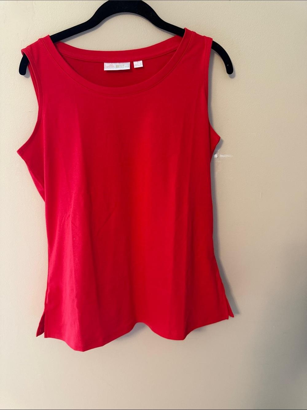 Belle by Kim Gravel Bright Red Scoop Neck Tank